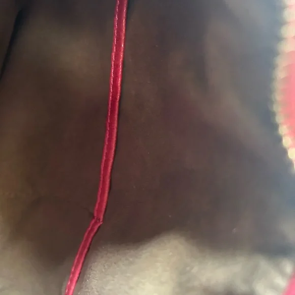 Woven Leather Hobo Bag - Red - Picture 6 of 6